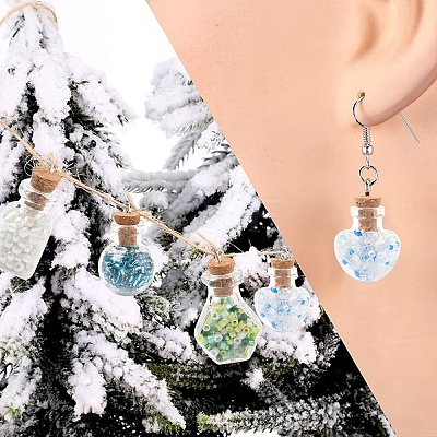10Pcs 5 Styles Clear Glass Bottle for Bead Containers AJEW-YW0001-47-1