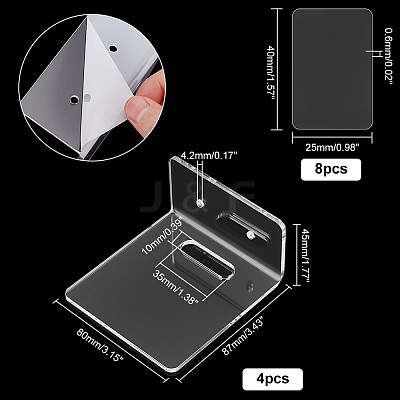Transparent Acrylic Wall Mounted Display Stands ODIS-WH0025-84-1