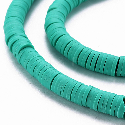 Handmade Polymer Clay Bead Strands X-CLAY-T002-6mm-50-1