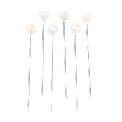 White Color Platinum Plated Ball Head Pins X-NEED-D002-1-1