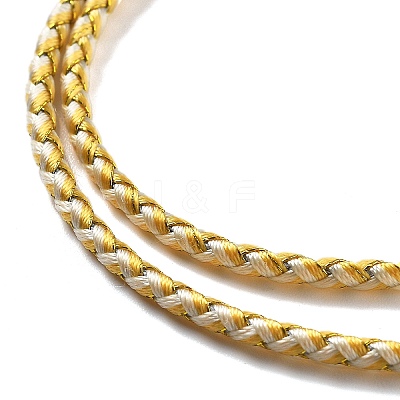 Polyester Cord Braided Necklace Makings X-MAK-L043-03G-10-1