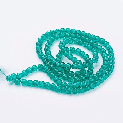 Crackle Glass Beads Strands X-CCG-Q001-10mm-15-1
