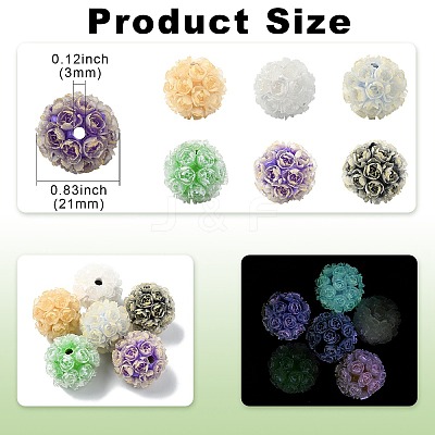 Polymer Clay Luminous Beads CLAY-CJC0016-02-1