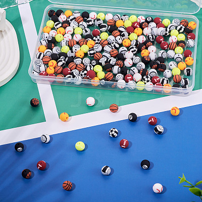 220Pcs 11 Styles Handmade 8 Ball Polymer Clay Beads CLAY-TA0001-88-1
