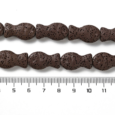 Fish Dyed Natural Lava Rock Beads Strands G-O126-01A-02-1