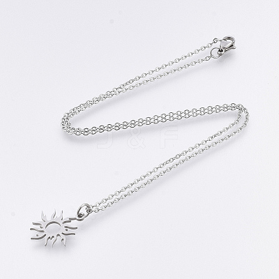 Non-Tarnish 201 Stainless Steel Pendant Necklaces LS-NJEW-T009-JN122-40-1-1