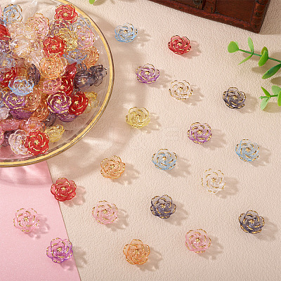Camellia Transparency Acrylic Beads RESI-TA0004-27A-1
