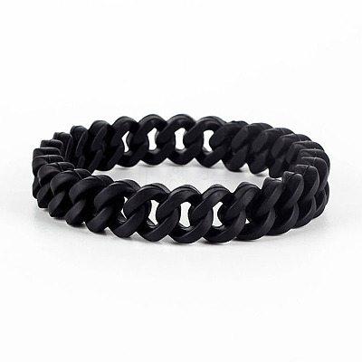Braided Silicone Stretch Bracelets for Men WG97979-02-1