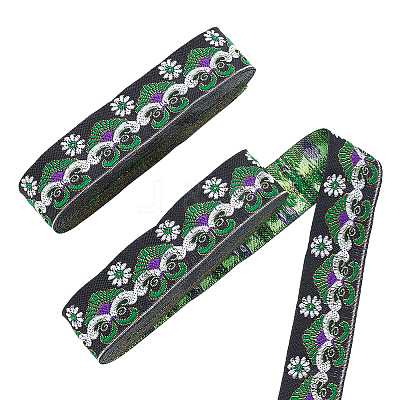 Ethnic Style Embroidery Polyester Ribbons OCOR-WH0070-10D-02-1