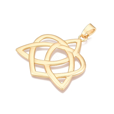 Trinity Knot Rack Plating Alloy Big Pendants FIND-N005-45G-1