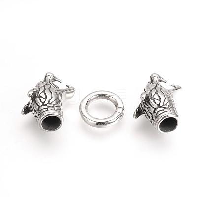 304 Stainless Steel Spring Gate Rings STAS-Q209-30-1
