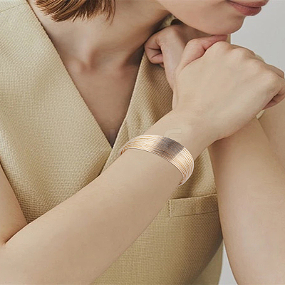 1Pc Trendy European and American Style Unique Cute Iron Cuff Bracelet for Hip-hop Rock BJEW-LP0003-30G-1