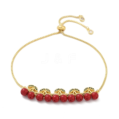 Brass Micro Pave Cubic Zirconia Slider Bracelets BJEW-Z126-01G-1