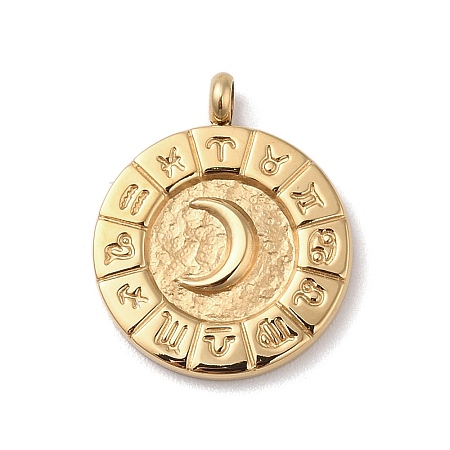 304 Stainless Steel Pendants STAS-F306-09G-1