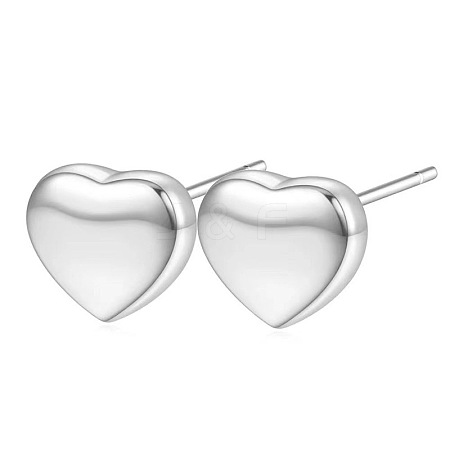 Heart 304 Stainless Steel Stud Earrings FS-WGBF13B-01-1