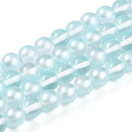 Baking Paint Transparent Glass Beads X1-DGLA-N011-10mm-05-1