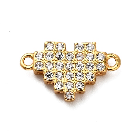 925 Sterling Silver Micro Pave Cubic Zirconia Connector Charms STER-U009-03G-01-1