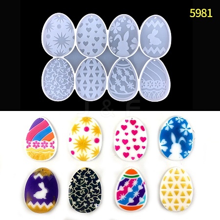 Easter Egg Silicone Pendant Molds EAER-PW0001-036-1