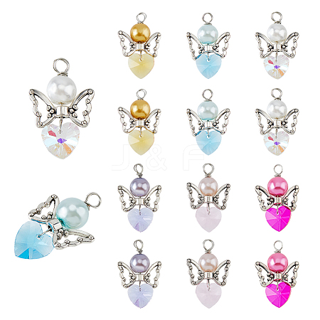 Glass & Alloy Pendant PALLOY-FH00045-1