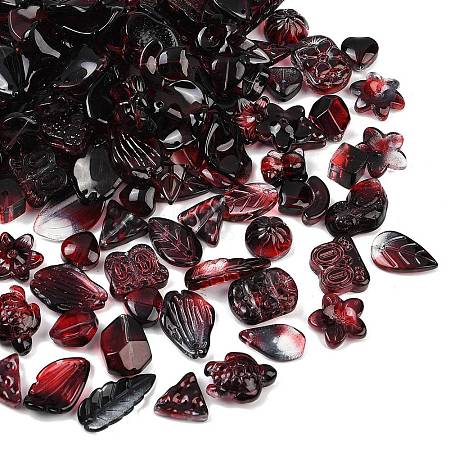 Gradient Color Transparent Glass Beads GLAA-B026-01F-1