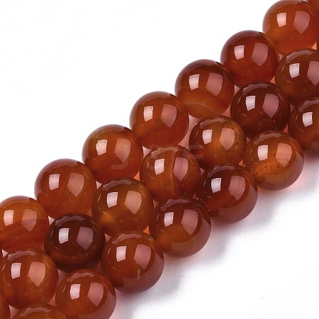 Natural Carnelian Beads Strands G-S259-32-12mm-1