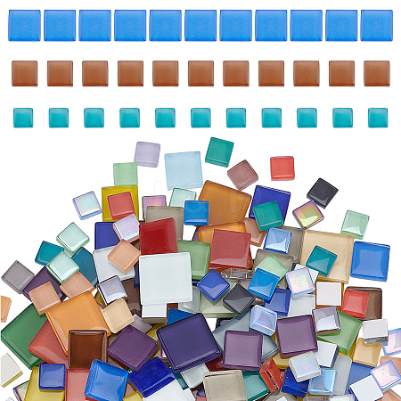 AHADERMAKER 190Pcs 3 Styles Mosaic Tiles Glass Cabochons DIY-GA0003-69-1