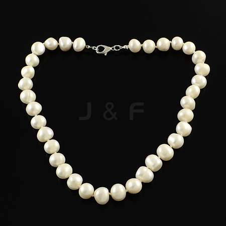 Elegant Pearl Beaded Necklaces NJEW-Q282-06-1