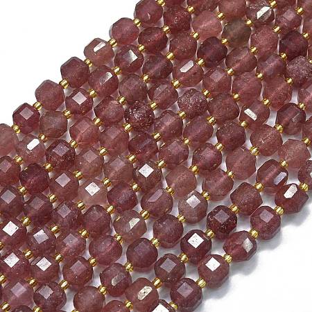 Natural Strawberry Quartz Beads Strands G-K389-A44-01-1