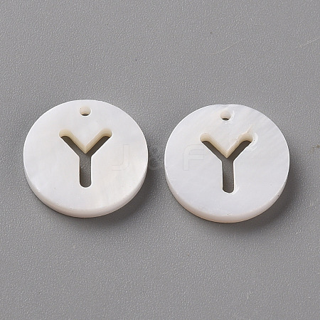 Natural Freshwater Shell Pendants LS-SHEL-Q311-008Y-1