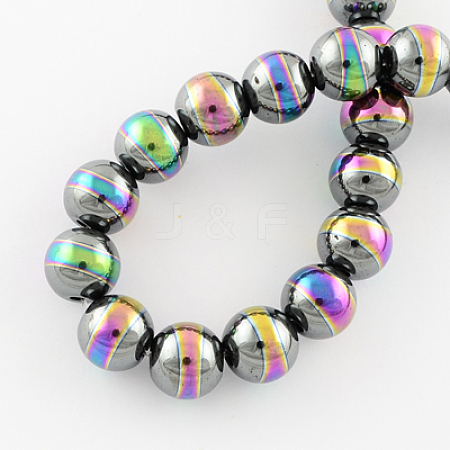 Non-magnetic Synthetic Hematite Beads G-Q926-10mm-04-1