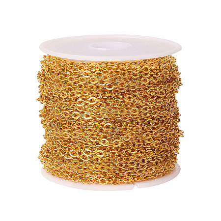 Brass Flat Oval Cable Chains CHC-CJ0001-18-NR-1