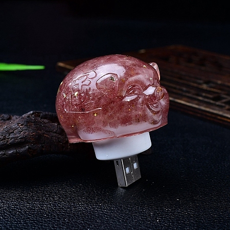 Resin Pig Shape USB Night Light PW-WG82AA3-02-1