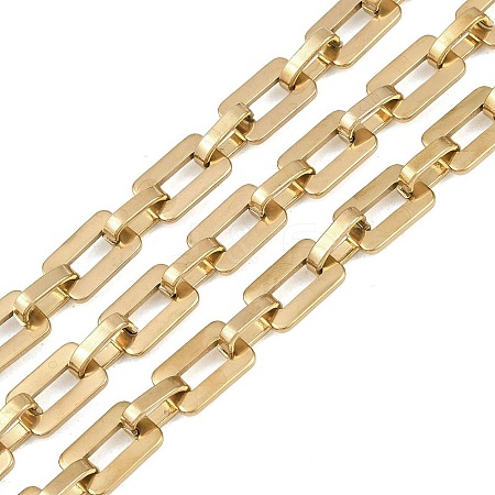 201 Stainless Steel Rectangle Link Chains CHS-F024-03B-G-1