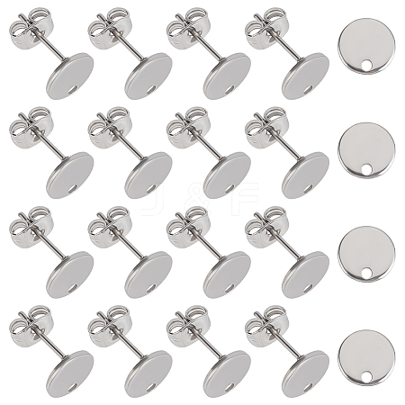 20Pcs 304 Stainless Steel Stud Earring Findings STAS-LP0001-86-1