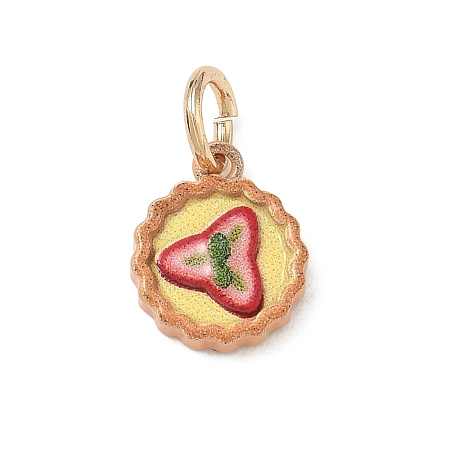 Spray Painted Brass Charms KK-CBAEB58-01B-1
