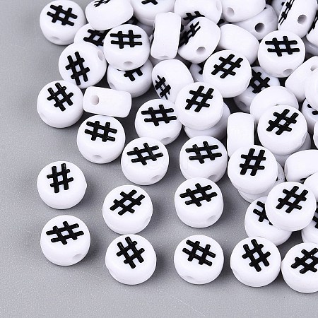 Opaque Acrylic Beads SACR-Q001-10B-1