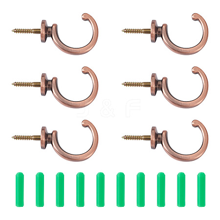 Spritewelry 16Pcs 2 Style Zinc Alloy Hook Hanger FIND-SW0001-04R-1