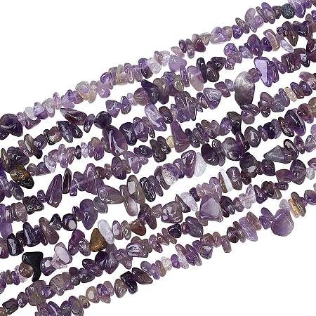 ARRICRAFT Natural Amethyst Chip Beads Strands G-AR0002-79-1