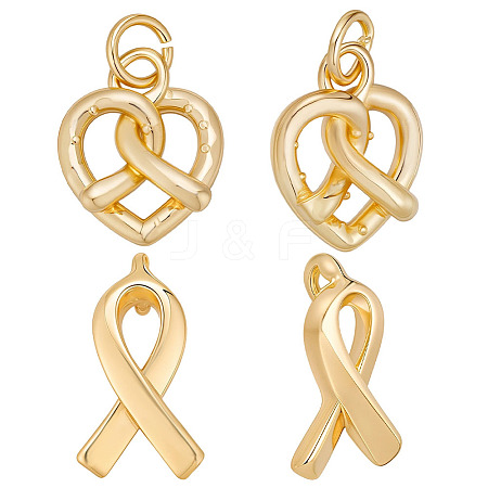 12Pcs 2 Styles Brass Pendants KK-AR0004-71-1