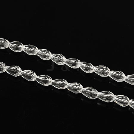 Transparent Glass Bead Strands GLAA-Q042-47-1