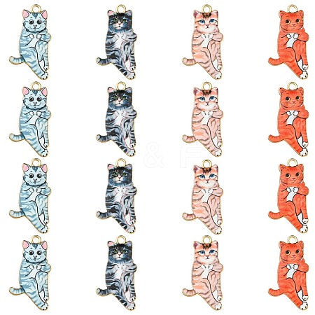 40Pcs 4 Colors Alloy Pendants FIND-CJ0002-01-1