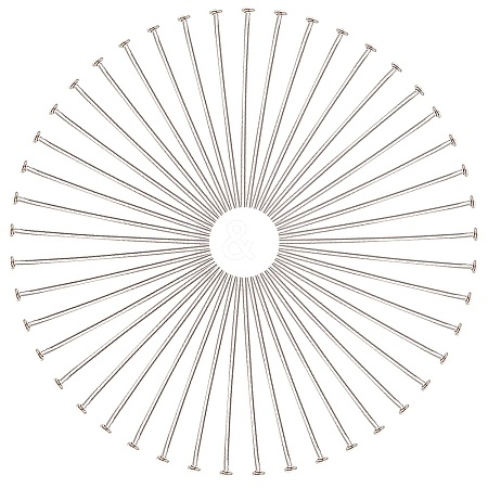 500Pcs Brass Flat Head Pins KK-SC0005-26B-1