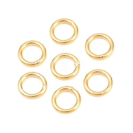 Brass Closed Jump Rings KK-D257-01G-03-1