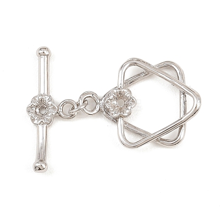 Brass Toggle Clasps KK-G548-42P-01-1