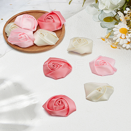 12Pcs 3 Colors Polyester and Felt Flower Hairpin Accessories DIY-LP0005-94-1