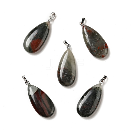 Natural Bloodstone Pendants G-P474-01P-09-1