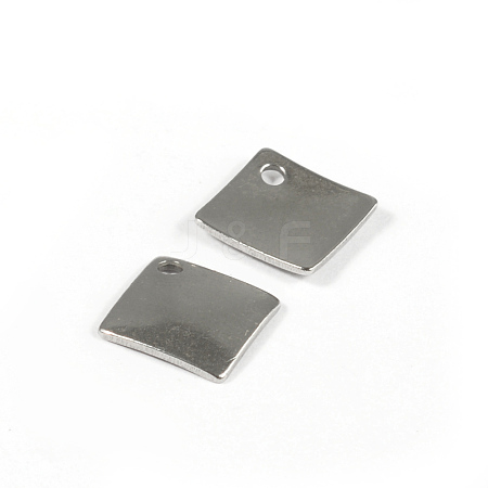 Tarnish Resistant 304 Stainless Steel Rhombus Pendants STAS-G130-07P-1