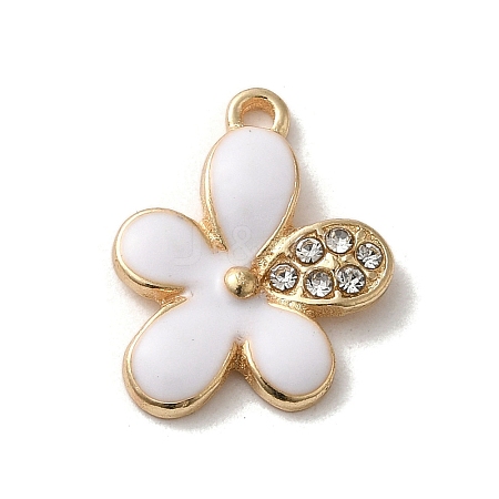 Flower Alloy Enamel Pendants ENAM-A007-02KCG-01-1