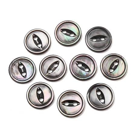 Cat Eye Style Natural Black Lip Shell Buttons SH-CBAA69B-01H-1