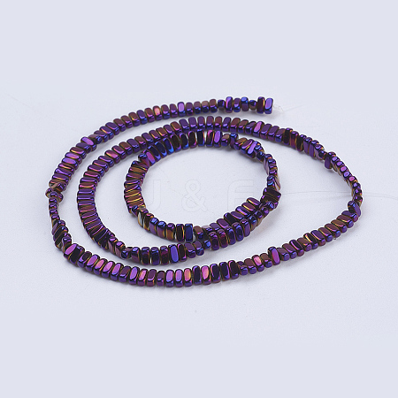 Electroplate Non-magnetic Synthetic Hematite Beads Strands G-J382-2x4x2mm-A05-1